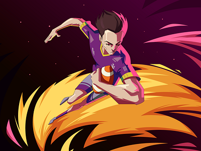Sports Illustration Design | Orbix Studio art conceptart cosmo dark design digitalart esports flat illustration graphic design illustration lat illustration minimal orbix studio rugby spots ui vector