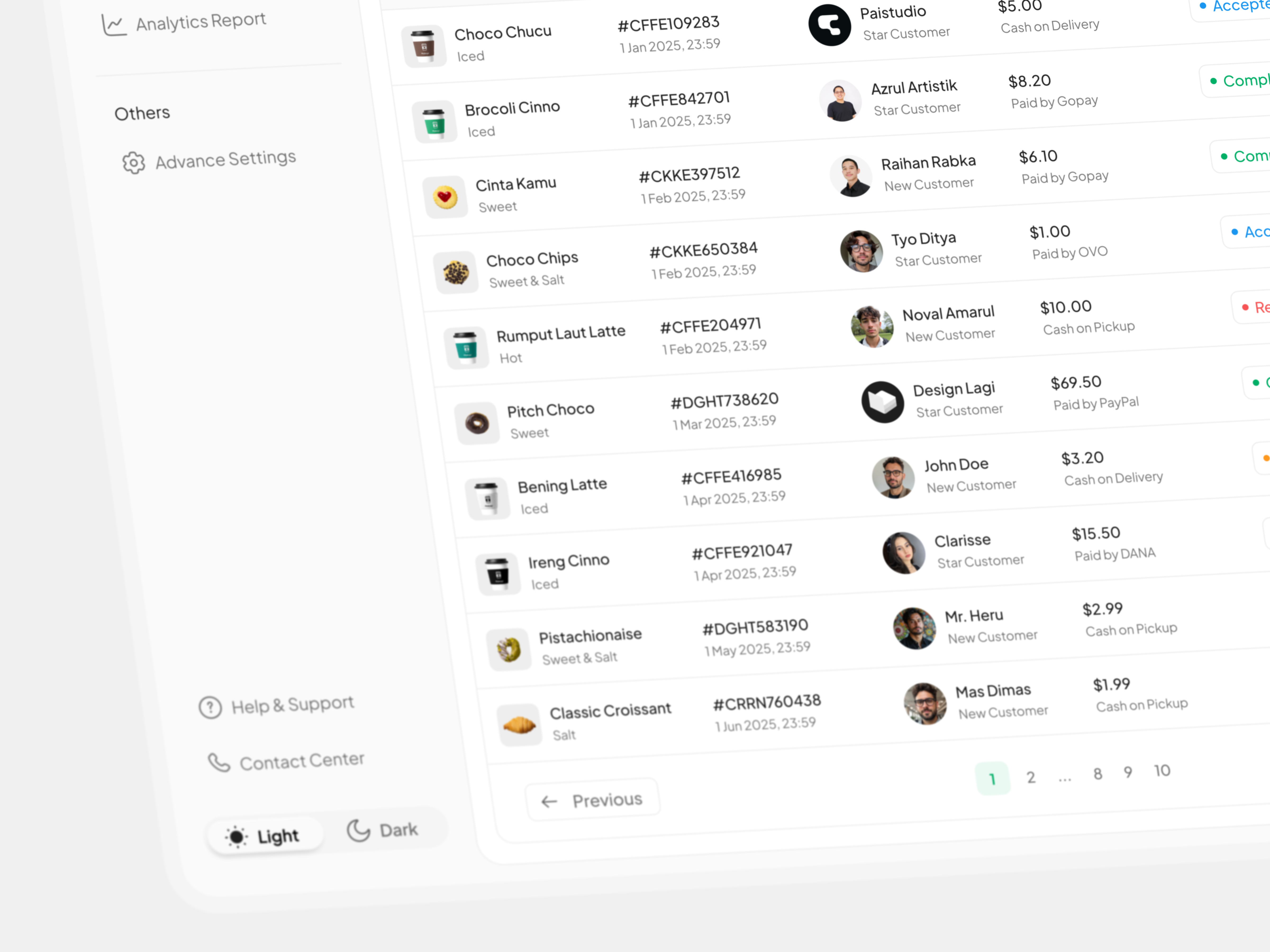 Mokopi - Seller Dashboard | Orders 📦 about home page section ai web agent gpt 4o b2b website landing page blockchain wall synch e wallet branding chart pie progress bar clean minimalist coffee shop delivery store e commerce online store product design brand identity product list saas website ultimate high end social hub ui stats analytics status filter sort travel card graphic web3 web2 web1