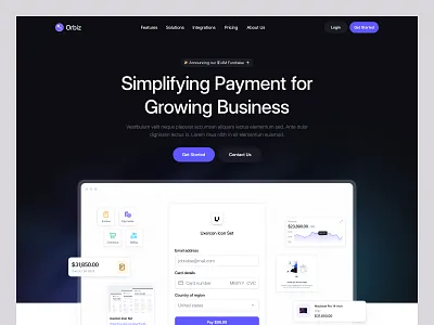 Orbiz - SaaS Landing Page design figma landing page landing page design orbiz saas design saas landing page saas website ui uidesign uiux uiux saas uiuxdesign unpixel ux uxdesign web design website