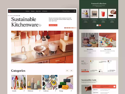 Kitchen eCommerce Websites ai shopping design ecommerce ecommerce app ecommerce dashboard ecommerce landing page ecommerce ui ecommerce website kitchenware kitchenware website landing page minimal webiste modern website shopping shopping app shopping cart shopping website ui design