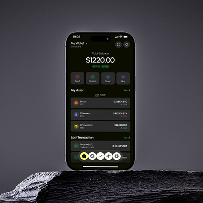 Crypto Wallet App UI/UX Design bitcoin blockchain crypto app crypto app design crypto saas app crypto wallet crypto wallet app cryptocurrency exchange design ethereum fintech product design trading app ui ux visual design
