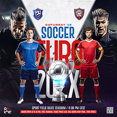 Football Match Day Promo – PSD Template for Social Media banner club match promotion design editable football poster football match flyer football poster football team lineup graphic design instagram post design match promo design modern matchday design photoshop sports layout poster poster design psd flyer for sports social media post design sports sports event promotion sports social media graphic tournament match flyer