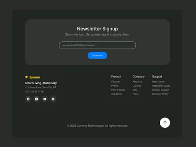 Footer section exploration footer footer section home landing page product ui ui design