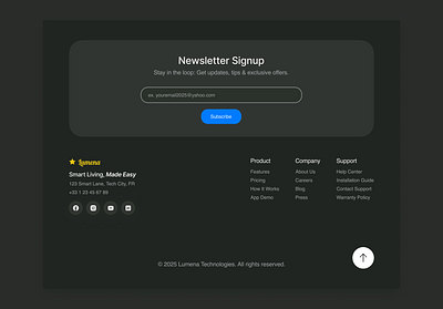Footer section exploration footer footer section home landing page product ui ui design