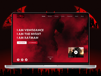 The Batman | Hero Page Concept hero page the batman ui