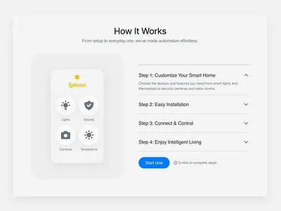 How it works section graphic design how it works landing page ui ux