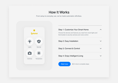 How it works section graphic design how it works landing page ui ux
