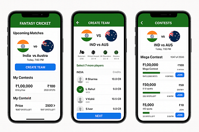 Fantasy Cricket App Design app app design cricket daily daily trending daily ui daily ux daily viral design explore fantasy cricket app design graphic design mobile mobile app mobile app design new ui uiux uiux design ux