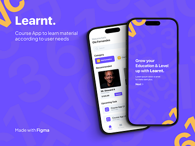 Learnt. - Course App Design app app design behance branding course course app design dribbble freelance fyp graphic design ideas medium reference study app template typography ui ux website