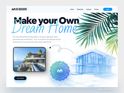 Modern Real Estate & Property 3d art branding builder website clean color creativedirection design dreamhome exploration graphic design illustration landingpage logo minimal motion graphics propertywebsite realestatedesign trendy ui