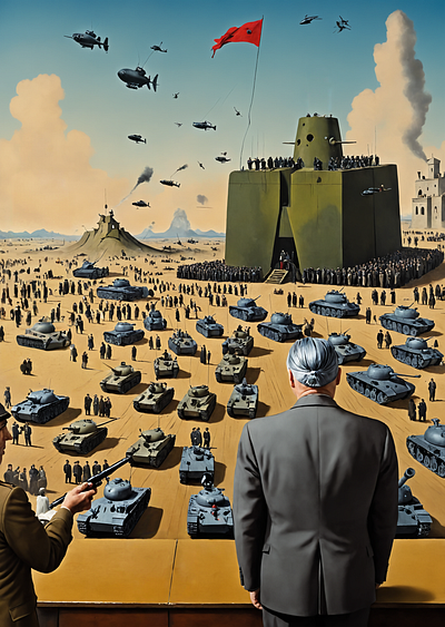 The Grand Illusion of Empire abstract anti war digital art graphic design illustration surrealistic