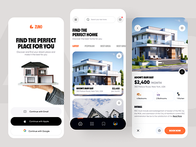 Real Estate App adom app app design app ui property buying app real estate real estate app real estate app design ui ux