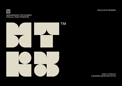 MTRY Font blocky bold brand identity branding classic contemporary decorative experimental font futuristic geometric heading letter lettering playful poster rounded sans serif typeface unique