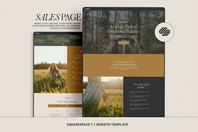 Sales Page Website Template mindful website template