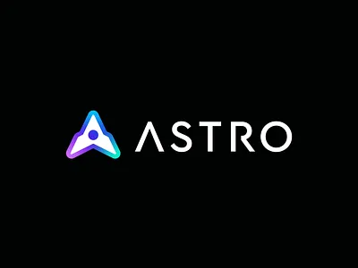 Astro a a lettermark a logo astro branding cosmos geometric gradient identity logo logo design mark rocket space spaceship