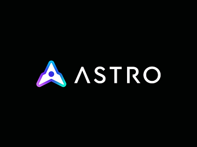Astro a a lettermark a logo astro branding cosmos geometric gradient identity logo logo design mark rocket space spaceship