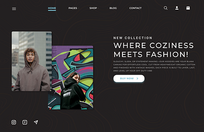 Clothing Website Design Concept fashion hero page uiux
