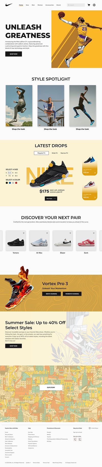 Nike Landing Page | Concept landing page nike uiux
