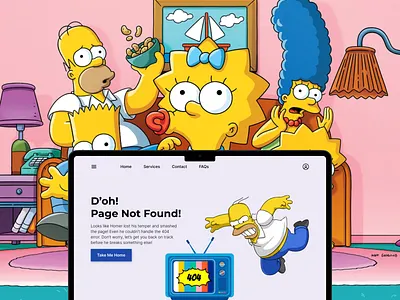 404 Error 404 error the simpsons ui uiux