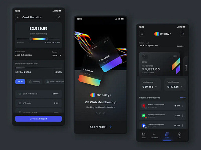 Credly - Fintech Mobile App 3d ai akshay hooda app theme application bento grid best ui branding crypto dark theme design finance fintech fintech mobile app illustration minimal mobile application ui ui mobile web design