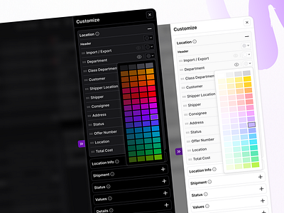 Table Customize ⚡️ color color pallete colors custom theme customize dark theme design navigation row sidebar table theme customize ui ui design uidesign ux ux design web webdesign