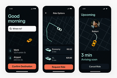 Ride booking App app daily daily ui daily uiux daily ux design graphic design mobile mobile app mobile app design mobile design new ride booking app ui uiux uiux design ux viral