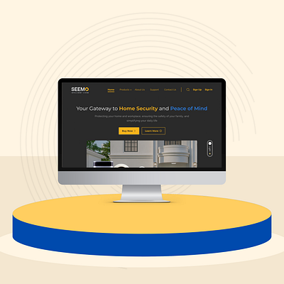 Seemo Website Redesign | b-Trac Solutions Ltd. cctv doorbell landing page security uiux website design