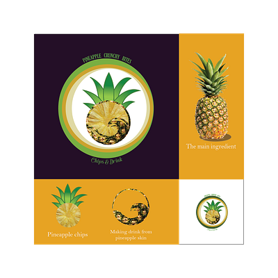 Logo design for product "Pineapple Crunchy Bites" branding logo