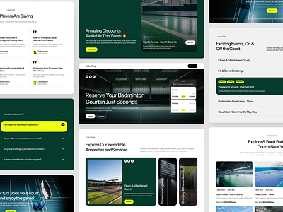 RallayPlay - Badminton Course Booking Website badminton badminton landing page book booking clean community court deals landing page landing page design modern price reservation sports ui ui deisgn ux web design website