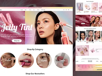 Conversion-focused beauty website homepage beauty website homepage conversion focused design e commerce website homepage