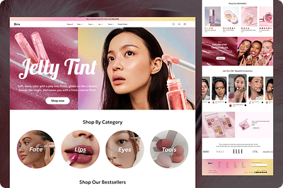 Conversion-focused beauty website homepage beauty website homepage conversion focused design e commerce website homepage