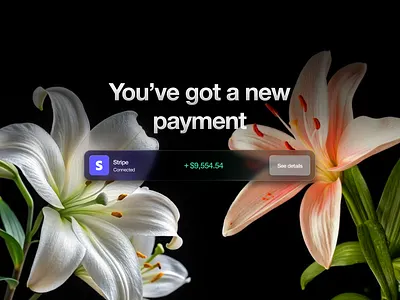 Glass apple button flora flower foliage glass glassmorphism liquid glass payment stripe ui ux