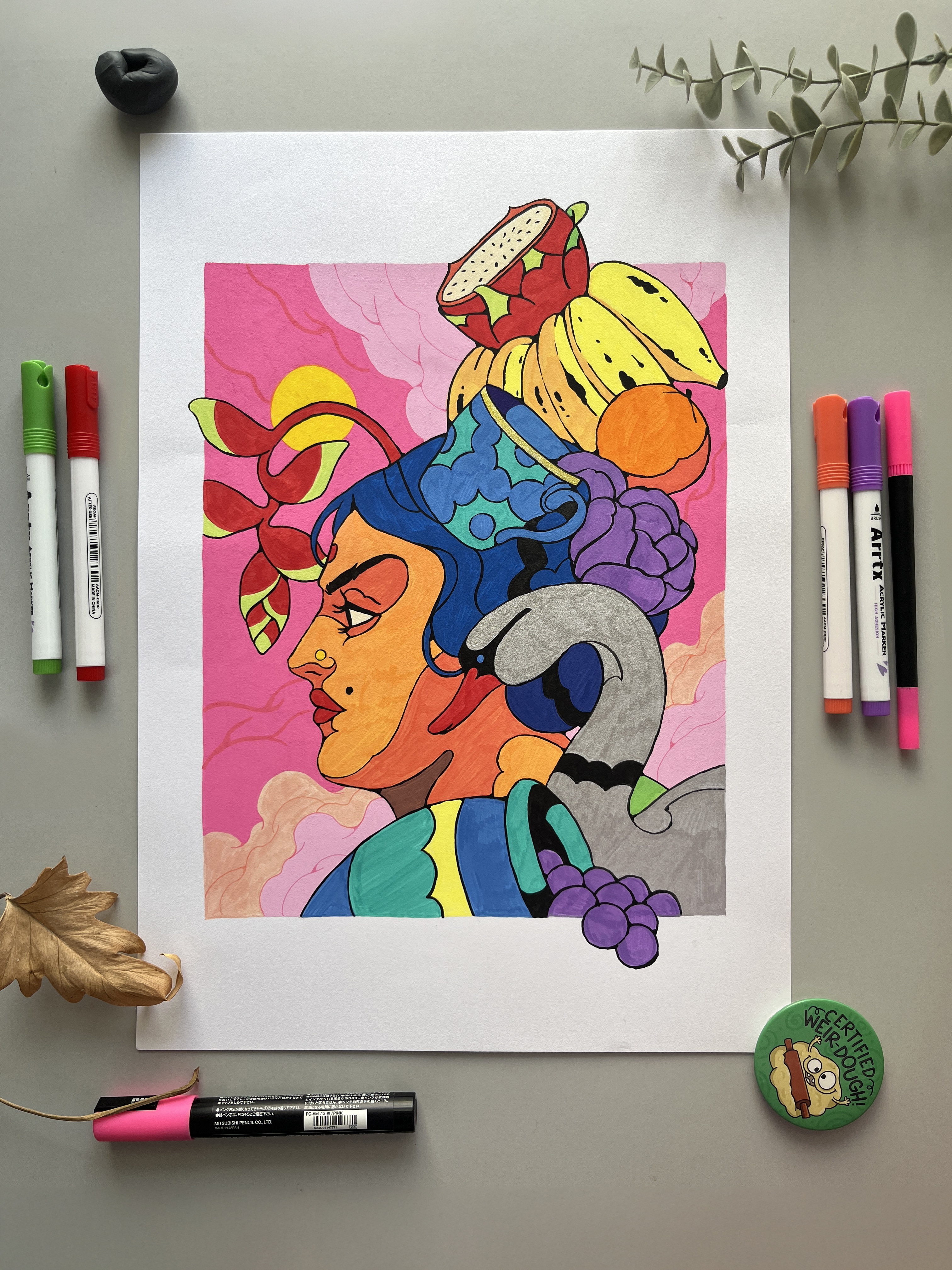 Three moods, one flow✨ art design drawings illustration marker markers pen posca sajid