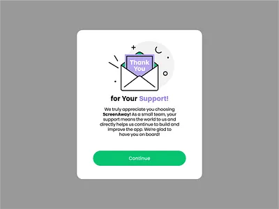Thank you app branding design email graphic design icon icon set illustration logo mobile on board open screen support thank you vector