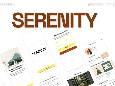 Serenity: UX for an AI-Powered Mental Health Platform casestudy figma ui uiux ux website