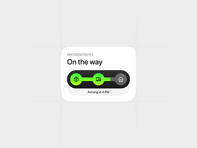 Delivery Tracking Animation Component arrival component delivery ecom order tracking parcel status tracking