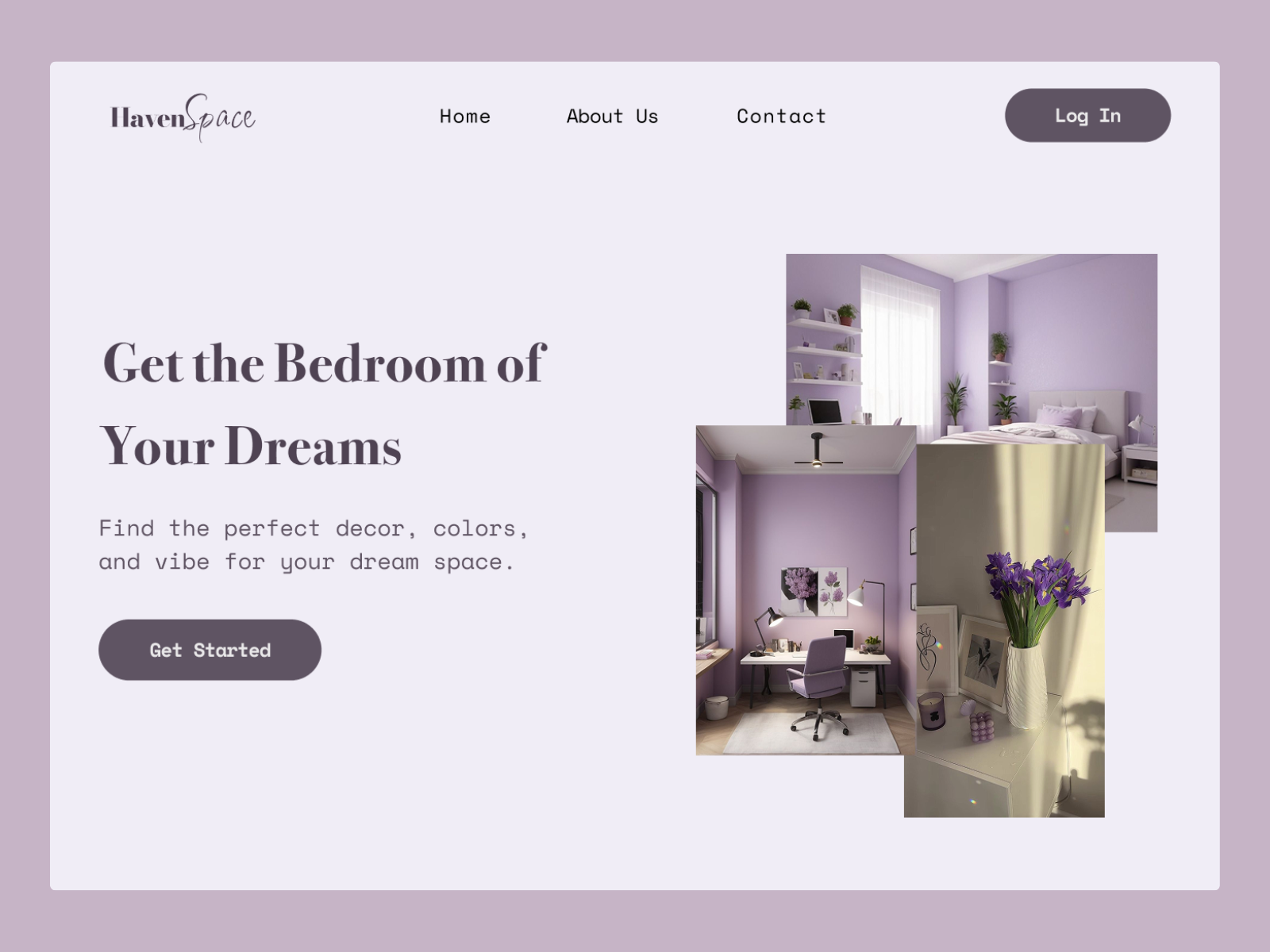 HavenSpace – Interior Decor Website Design app brand branding clean design figma graphic design landing page logo logo design minimal typography ui ui design uiux ux vector web web design website