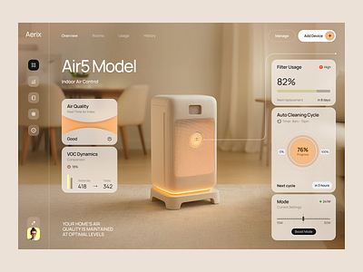 Platform for an IoT Product ✦ Aerix design interface product service startup ui ux web website