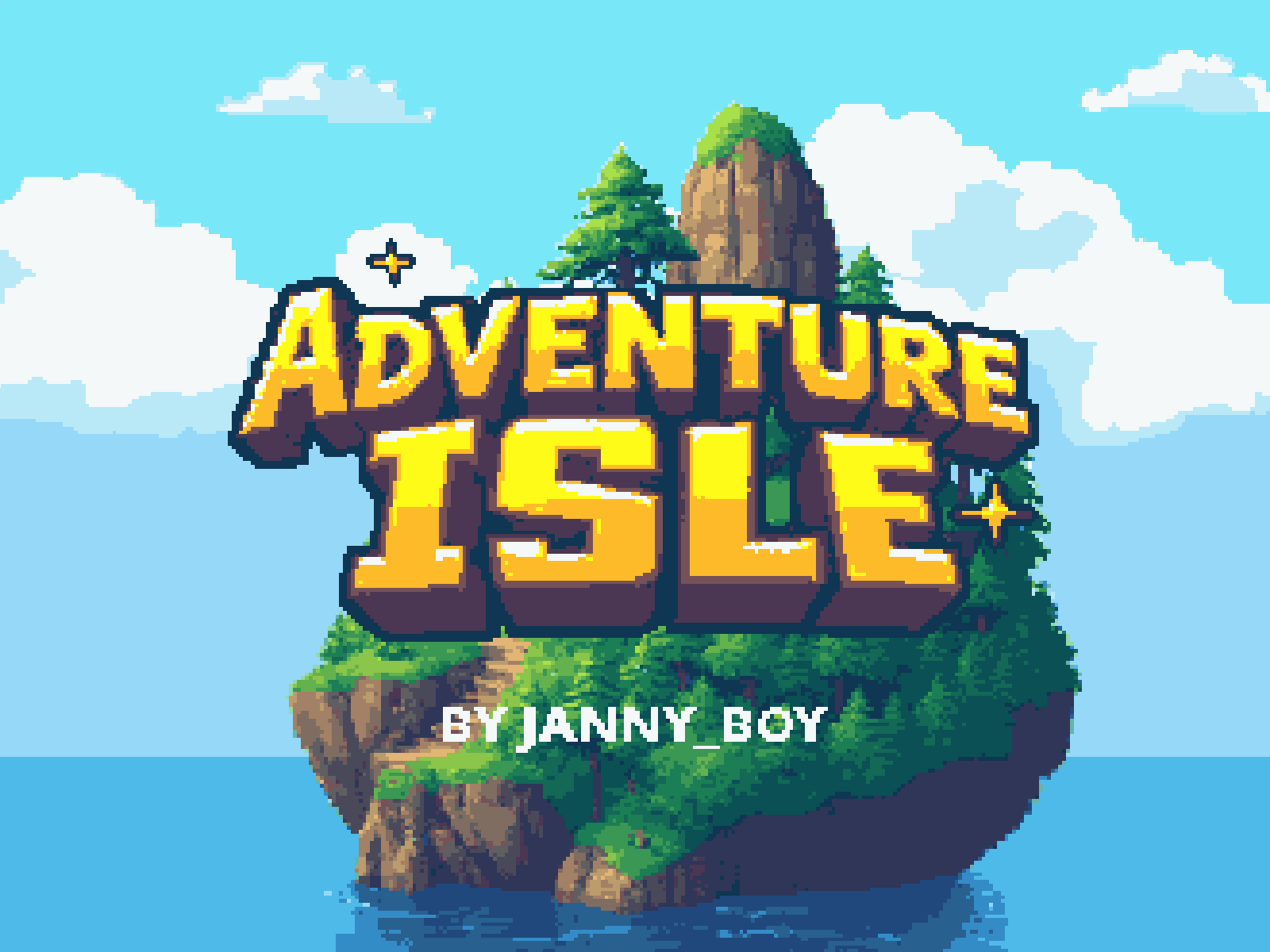 Pixel Style Game Art 16 bit 2d 8 bit adventure animation design game isle limited palette pixel pixel art retro screen text title ui