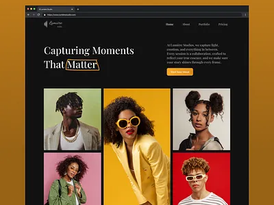 Professional Photography Studio Hero Section figma photography responsive design ui design uiux design user interface design web design