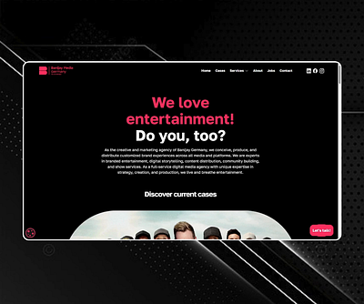 Framer Dev for Creative Media Agency Website bannerentertainment digitalstorytellingweb frameragency framerexperts framermotion