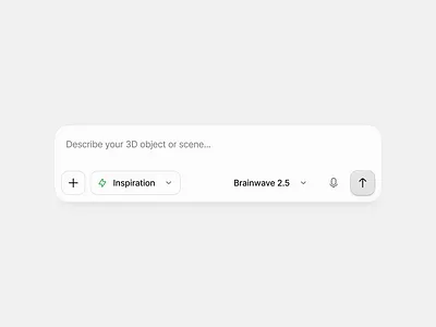 Prompt Input – Brainwave 2.0 3d ai chatgpt clean design design tool input minimal prompt ui design