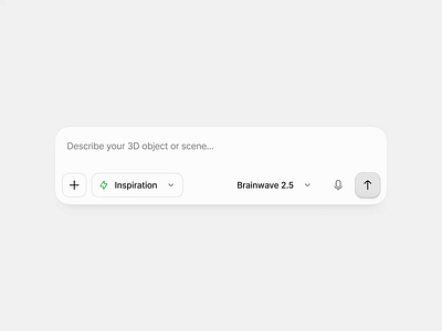 Prompt Input – Brainwave 2.0 3d ai chatgpt clean design design tool input minimal prompt ui design