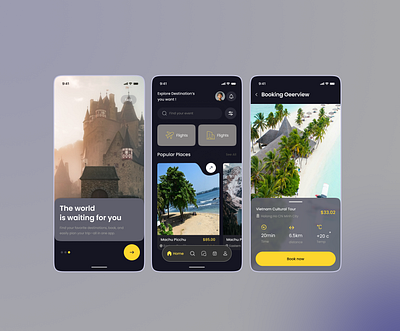 Modern Travel App UI – Explore & Book with Ease bookingui figmaux mobilebooking paymentflow travelappui travelcheckout uidesign