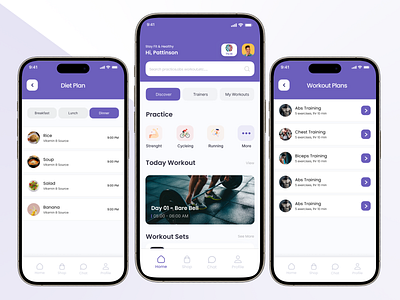 Health and Fitness App UI UX Design app app concept app design design dribbbledesign dribbbleshots fitfusionapp fitlifeapp fitnessappdesign fitnessgoals fitnesstracker healthandfitnessapp healthylifestyleapp ui userexperience ux wellnessapp workoutappui