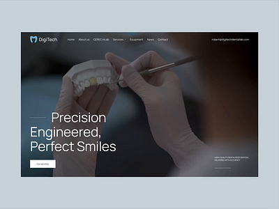 DigiTech Dental Laboratory dental dentist design figma portfolio product ui ux webdesign