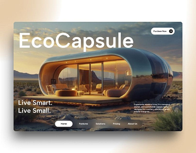 EcoCapsule – Landing Page Design ai animation branding capsule home ui uiux web design web designer