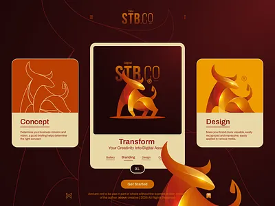 STB.Co branding bull creative design icon illustration logo mark modern simple symbol
