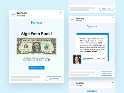 Signeasy - LinkedIn Ads ad b2b display graphic design linkedin saas
