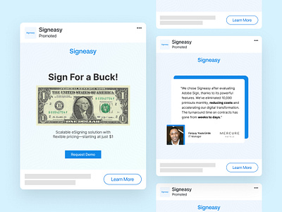 Signeasy - LinkedIn Ads ad b2b display graphic design linkedin saas